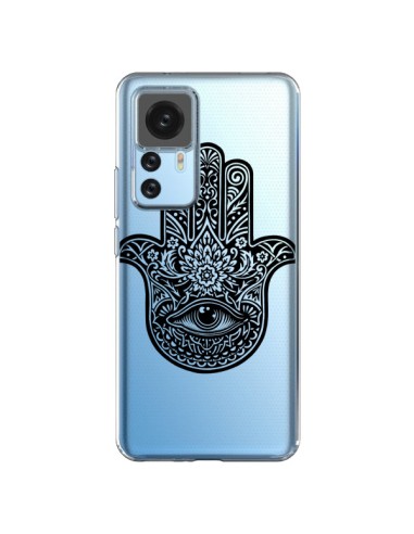 Coque Xiaomi 12T/12T Pro Hamsa Cinq Doigts Main Mauvais Oeil Transparente - Rachel Caldwell