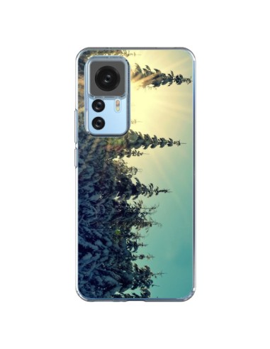 Coque Xiaomi 12T/12T Pro Hiver Paysage Neige Montagnes Sapins Ski - R Delean