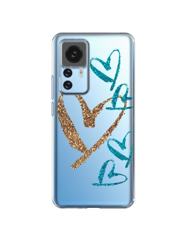 Coque Xiaomi 12T/12T Pro Coeurs Heart Love Amour Transparente - Sylvia Cook