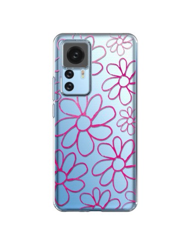 Coque Xiaomi 12T/12T Pro Flower Garden Pink Fleur Transparente - Sylvia Cook