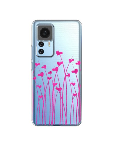 Coque Xiaomi 12T/12T Pro Love in Pink Amour Rose Fleur Transparente - Sylvia Cook