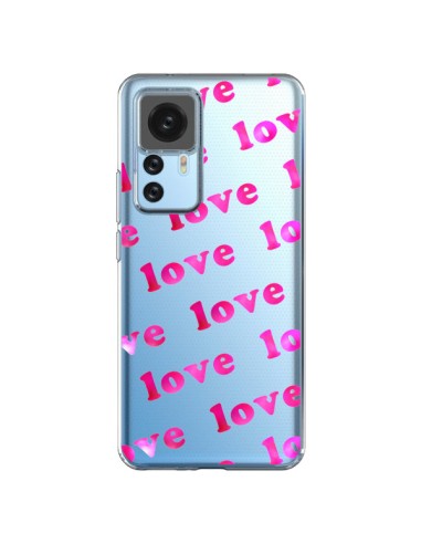 Coque Xiaomi 12T/12T Pro Pink Love Rose Transparente - Sylvia Cook