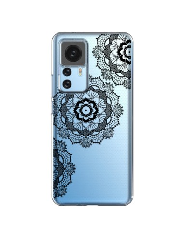 Coque Xiaomi 12T/12T Pro Triple Mandala Noir Black Transparente - Sylvia Cook