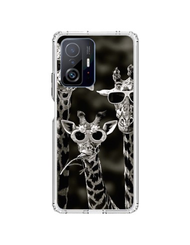 Coque Xiaomi 11T / 11T Pro Girafe Swag Lunettes Familiy Giraffe - Asano Yamazaki