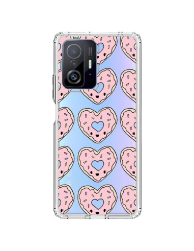 Coque Xiaomi 11T / 11T Pro Donuts Heart Coeur Rose Pink Transparente - Claudia Ramos