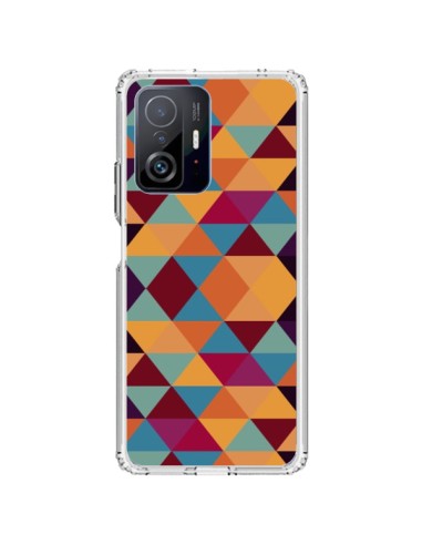 Coque Xiaomi 11T / 11T Pro Azteque Triangle Orange - Eleaxart