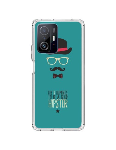 Xiaomi 11T / 11T Pro Case Hat, Glasses, Moustache, Bow Tie to be a Good Hipster - Eleaxart