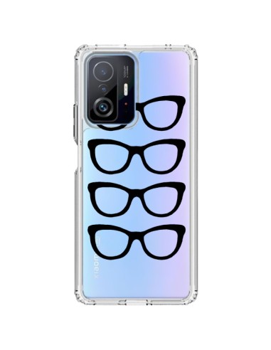 Coque Xiaomi 11T / 11T Pro Sunglasses Lunettes Soleil Noir Transparente - Project M