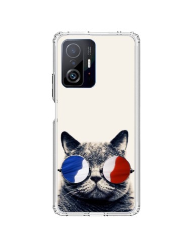 Coque Xiaomi 11T / 11T Pro Chat à lunettes françaises - Gusto NYC