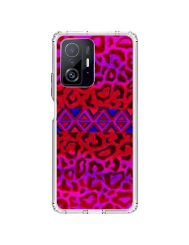 Coque Xiaomi 11T / 11T Pro Tribal Leopard Rouge - Ebi Emporium