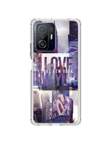 Coque Xiaomi 11T / 11T Pro I love New Yorck City violet - Javier Martinez