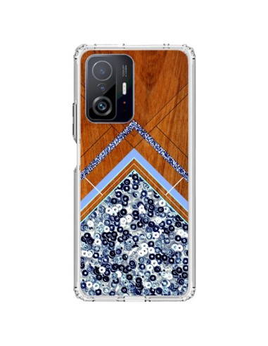 Coque Xiaomi 11T / 11T Pro Sequin Geometry Bois Azteque Aztec Tribal - Jenny Mhairi