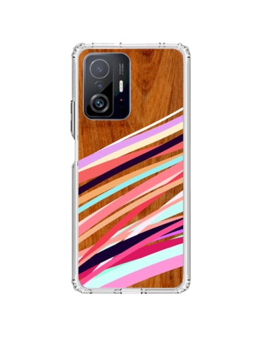 Coque Xiaomi 11T / 11T Pro Wooden Waves Coral Bois Azteque Aztec Tribal - Jenny Mhairi