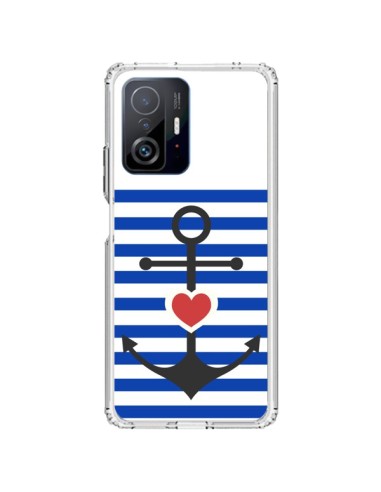 Coque Xiaomi 11T / 11T Pro Mariniere Encre Marin Coeur - Jonathan Perez