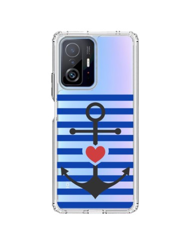 Coque Xiaomi 11T / 11T Pro Mariniere Ancre Marin Coeur Transparente - Jonathan Perez