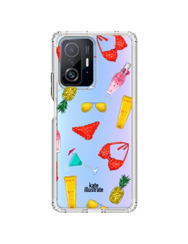 Coque Xiaomi 11T / 11T Pro Summer Essentials Ete Essentiel Transparente - kateillustrate