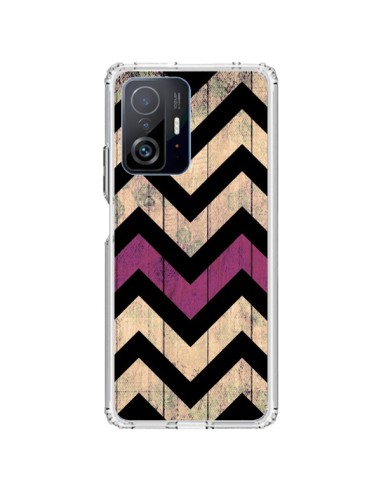 Coque Xiaomi 11T / 11T Pro Chevron Vintage Bois Wood - Mary Nesrala