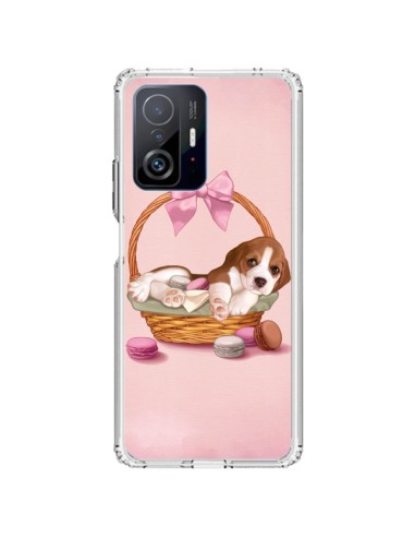 Coque Xiaomi 11T / 11T Pro Chien Dog Panier Noeud Papillon Macarons - Maryline Cazenave