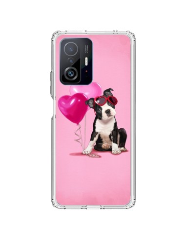 Coque Xiaomi 11T / 11T Pro Chien Dog Ballon Lunettes Coeur Rose - Maryline Cazenave