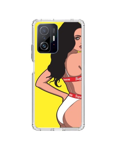 Coque Xiaomi 11T / 11T Pro Pop Art Femme Jaune - Mikadololo