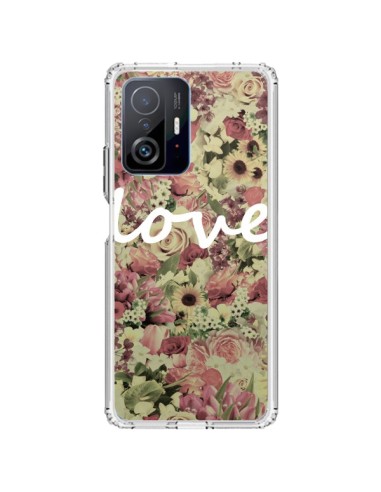 Coque Xiaomi 11T / 11T Pro Love Blanc Flower - Monica Martinez