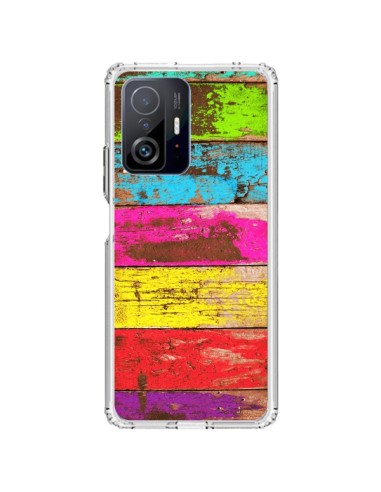 Coque Xiaomi 11T / 11T Pro Bois Coloré Vintage - Maximilian San