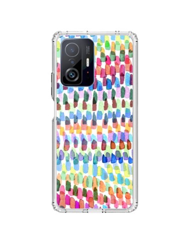 Coque Xiaomi 11T / 11T Pro Artsy Strokes Stripes Colorful - Ninola Design