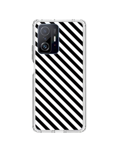 Coque Xiaomi 11T / 11T Pro Bonbon Candy Noire et Blanche Rayée - Nico