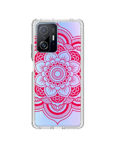 Coque Xiaomi 11T / 11T Pro Mandala Rose Fushia Azteque Transparente - Nico