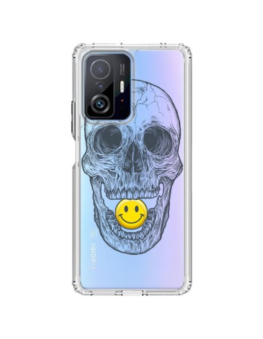 Coque Xiaomi 11T / 11T Pro Tête de Mort Smiley Transparente - Rachel Caldwell