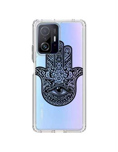 Coque Xiaomi 11T / 11T Pro Hamsa Cinq Doigts Main Mauvais Oeil Transparente - Rachel Caldwell