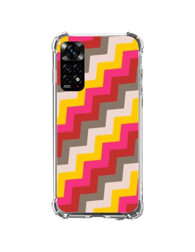 Xiaomi Redmi Note 11 / 11S Case Lines Triangle Aztec Pink Red - Eleaxart