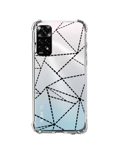 Xiaomi Redmi Note 11 / 11S Case Lines Points Abstract Black Clear - Project M