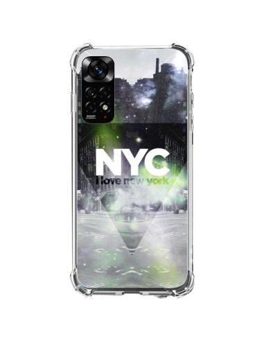 Coque Xiaomi Redmi Note 11 / 11S I Love New York City Vert - Javier Martinez