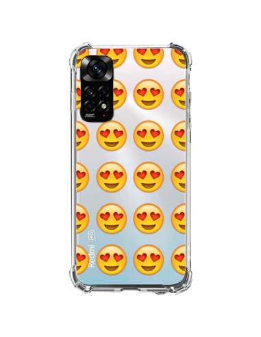 Coque Xiaomi Redmi Note 11 / 11S Love Amoureux Smiley Emoticone Emoji Transparente - Laetitia