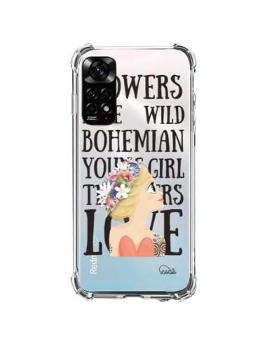 Coque Xiaomi Redmi Note 11 / 11S Flowers Love Transparente - Lolo Santo