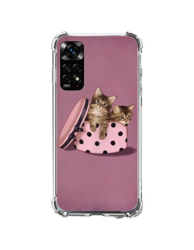 Coque Xiaomi Redmi Note 11 / 11S Chaton Chat Kitten Boite Pois - Maryline Cazenave