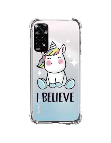 Coque Xiaomi Redmi Note 11 / 11S Licorne I Believe Transparente - Maryline Cazenave