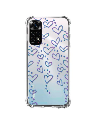 Coque Xiaomi Redmi Note 11 / 11S Floating hearts coeurs flottants Transparente - Sylvia Cook