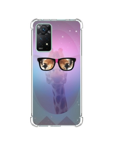 Coque Xiaomi Redmi Note 11 Pro Girafe Geek à Lunettes - Aurelie Scour