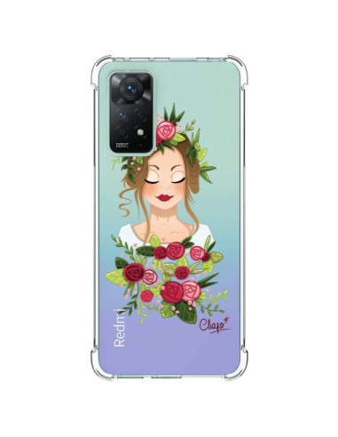 Coque Xiaomi Redmi Note 11 Pro Femme Closed Eyes Fleurs Transparente - Chapo