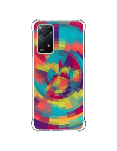 Coque Xiaomi Redmi Note 11 Pro Spirale de Couleurs Rouge Vert - Eleaxart