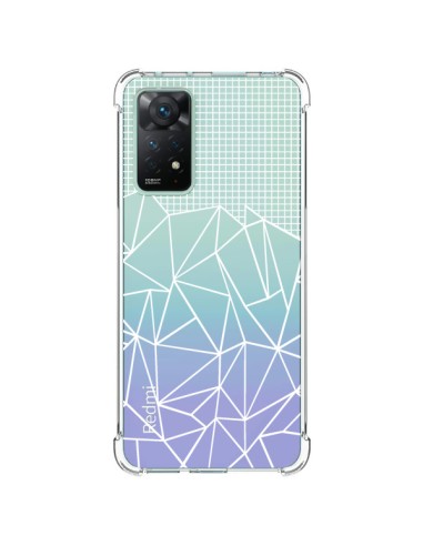 Coque Xiaomi Redmi Note 11 Pro Lignes Grilles Grid Abstract Blanc Transparente - Project M