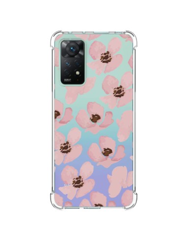 Xiaomi Redmi Note 11 Pro Case Flowers Pink Clear - Dricia Do