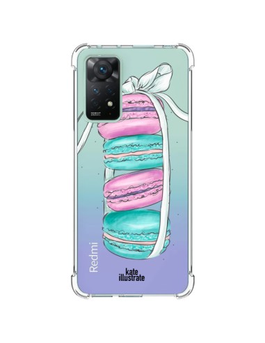 Coque Xiaomi Redmi Note 11 Pro Macarons Pink Mint Rose Transparente - kateillustrate