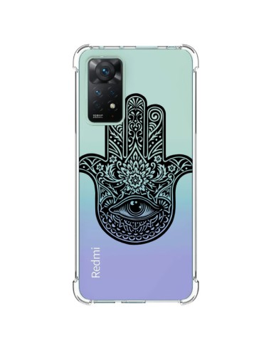 Coque Xiaomi Redmi Note 11 Pro Hamsa Cinq Doigts Main Mauvais Oeil Transparente - Rachel Caldwell