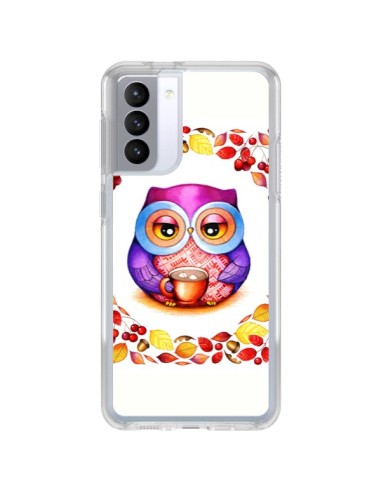 Coque Samsung Galaxy S21 FE Chouette Automne - Annya Kai