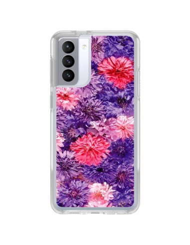 Coque Samsung Galaxy S21 FE Fleurs Violettes Flower Storm - Asano Yamazaki