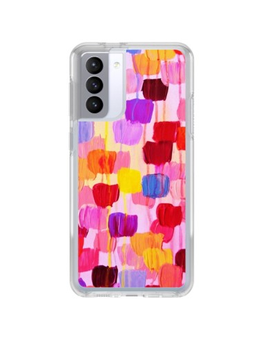 Coque Samsung Galaxy S21 FE Pois Roses Dottie - Ebi Emporium