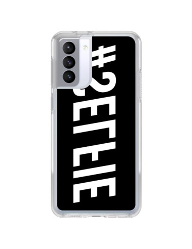 Coque Samsung Galaxy S21 FE Hashtag Selfie Blanc Inversé Horizontal - Jonathan Perez